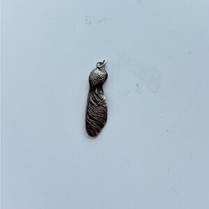 sterling silver maple key/seed pendant